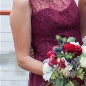 Hayley Paige Bridesmaid Gown - Burgandy